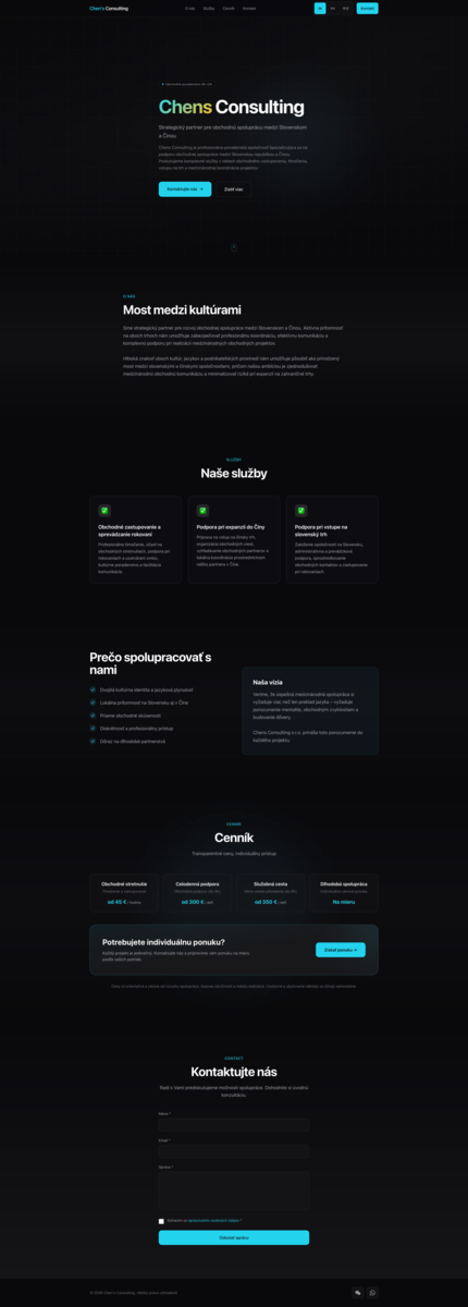 Chen's Consulting website