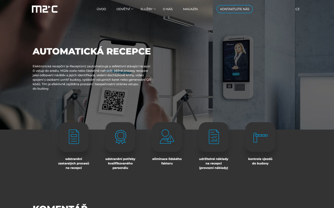 e-Reception automated building reception system