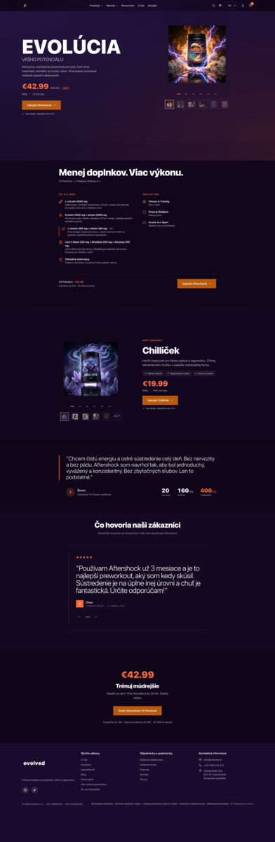 Evolved.sk e-commerce store